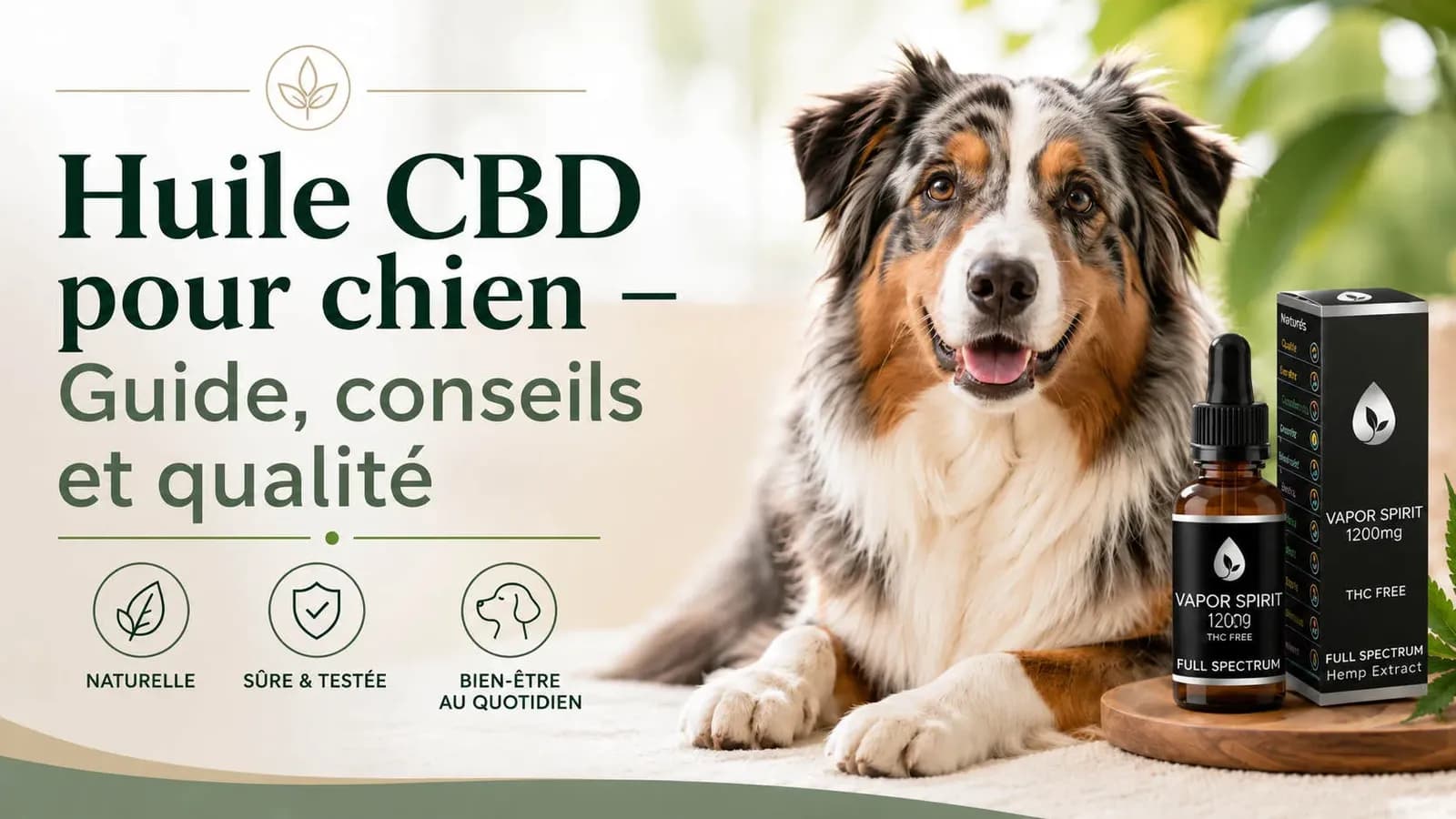 Huile CBD pour chien en gouttes