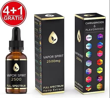 Full spectrum CBD oil 25% 10ml 4+1 FREE set Vapor Spirit Switzerland offer