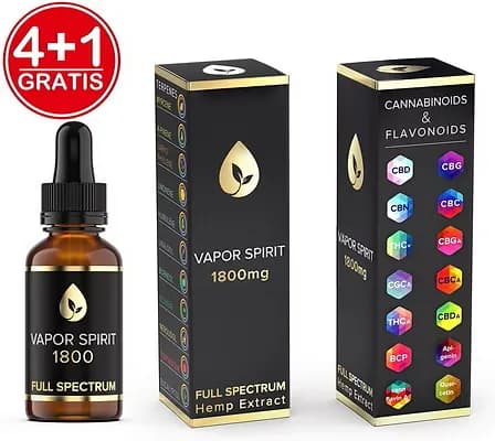 Full spectrum CBD oil 18% 10ml 4+1 FREE set Vapor Spirit Switzerland offer