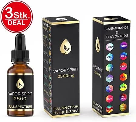 Full spectrum CBD oil 25% 10ml 3-piece set Vapor Spirit Switzerland offer