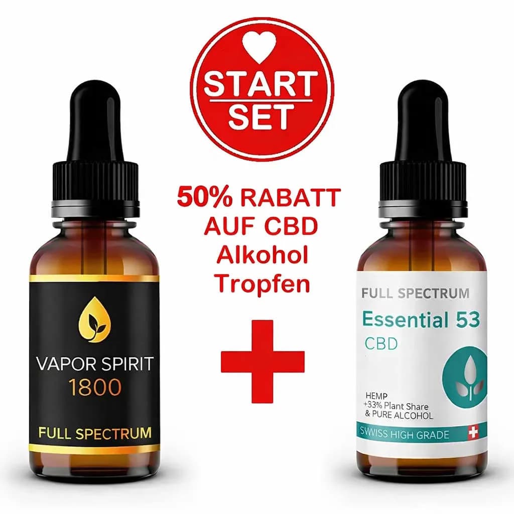 CBD oil 18% 10ml Vapor Spirit full spectrum and CBD alcohol drops 10ml set Switzerland 50% discount