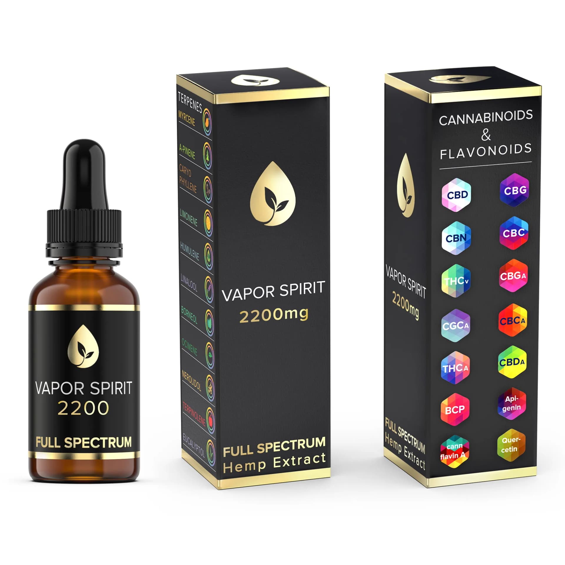 Full spectrum CBD oil 23.2 percent 10ml with packaging Vaporspirit