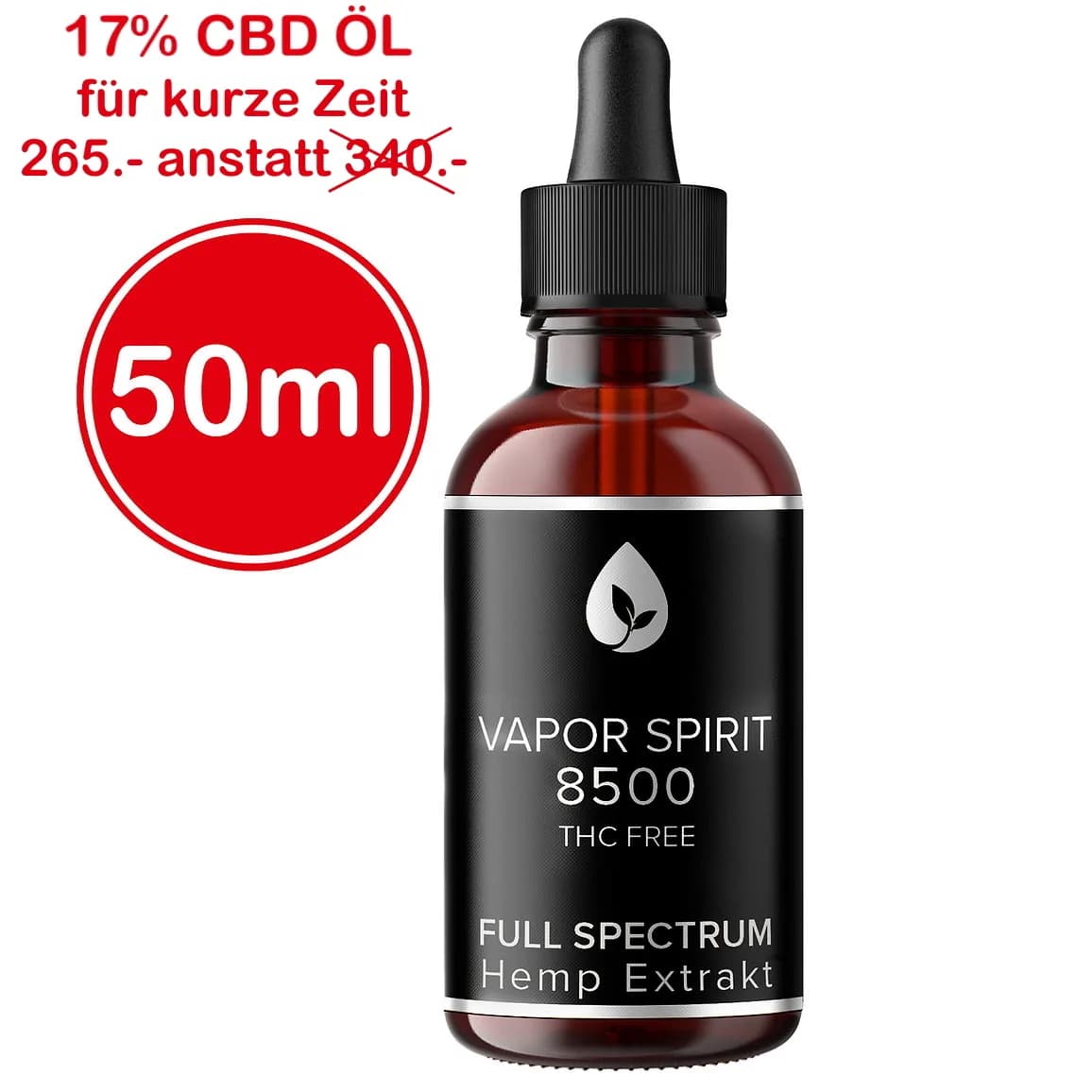 CBD oil THC free 18.3% 50ml with discount offer – Vapor Spirit Switzerland