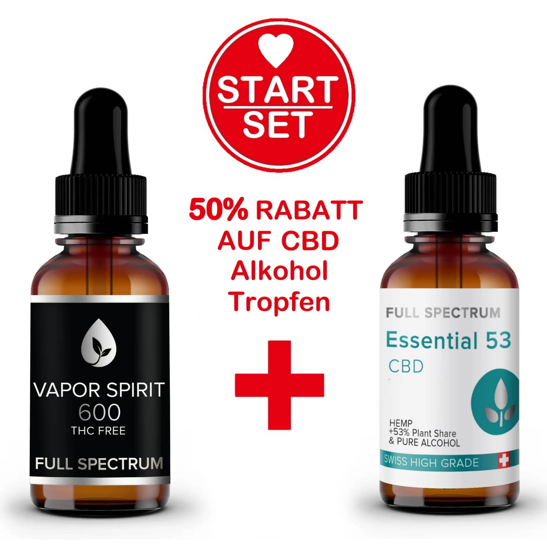 CBD oil 6.6 percent 10ml and CBD alcohol drops 10ml starter set Switzerland